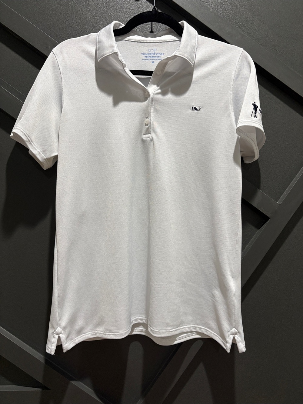 Vineyard Vines Performance Polo Shirt White Women’s Medium Golf Preppy